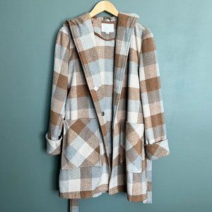 Plaid Hooded Coat Shacket